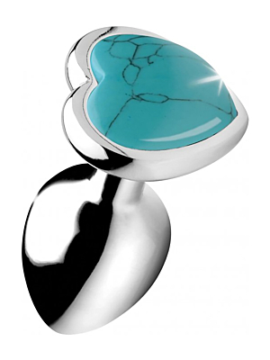 Μικρή Πρωκτική Σφήνα με Πετράδι Turquoise Heart - XR Brands