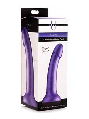 G-Tastic 17,8cm / 7 inch Metallic Silicone Dildo Purple