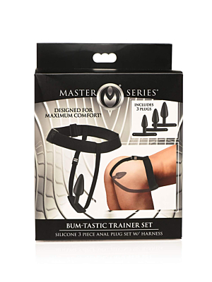 Bum-Tastic Trainer Set Silicone 3 Piece Anal Plug Set with Harness