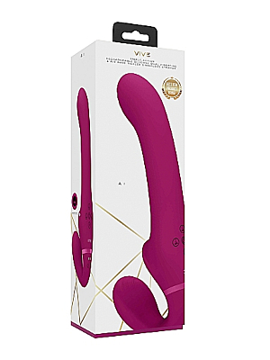 Ai - Dual Vibrating & Air Wave Tickler Strapless Strapon Pink