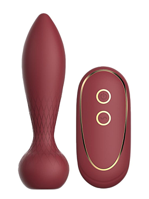 Anal Plug Romy Romance Remote Control 10 Vibration Modes Red Silicone