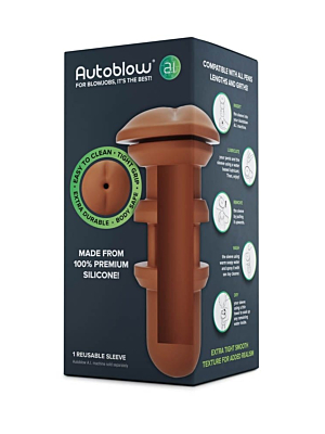 Autoblow A.I. Silicone Anus Sleeve - Brown