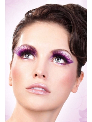 Purple Glitter Eyelashes