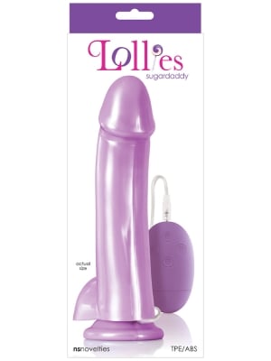 Ρεαλιστικός Δονητής Lollies Sugardaddy Vibrator 20 cm (Μωβ) - NS Novelties