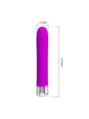 Κλασικός Δονητής Σιλικόνης Sensual Pleasure Reginald Vibrator (Μωβ) - Pretty Love