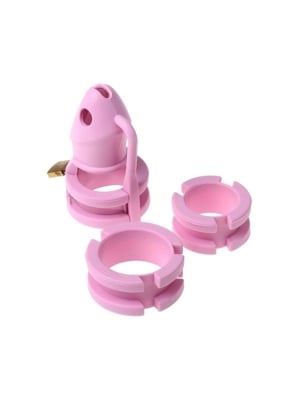 Birdlocked Silicone Chastity Cage 11 x 3.2 cm Pink
