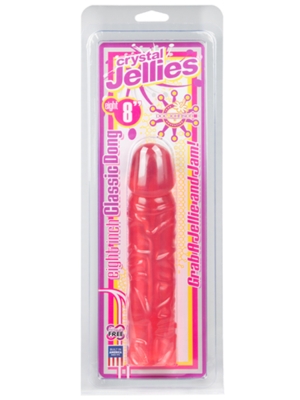 Crystal Jellies 8" Classic Dong - Pink