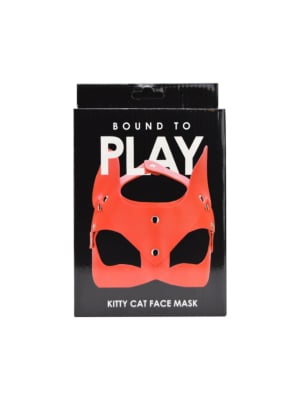 Bound to Play Kitty Cat Face Mask Red