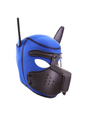 Κουκούλα Σκύλου Neoprene Puppy Hood for BDSM - Μπλε/Μαύρη