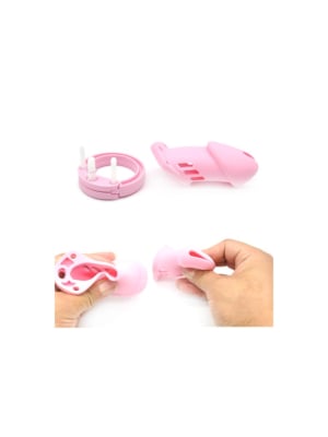 CB-6000 Silicone Male Chastity Cage Pink