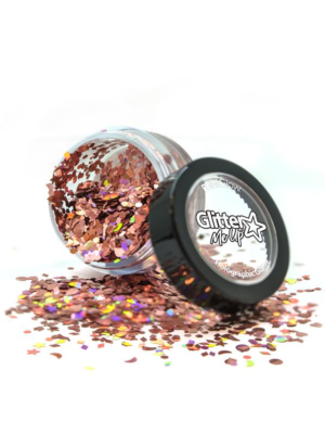 Holographic Loose Glitter Shapes - rose