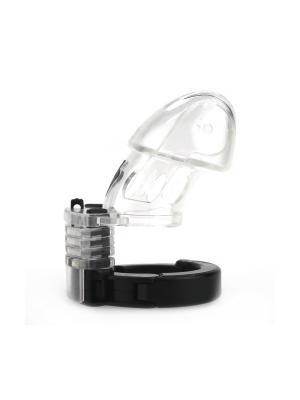 Clear adjustable chastity cage
