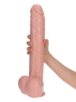 Μεγάλο Ομοίωμα Πέους Italian Cock Golia με Όρχεις 42 cm (Flesh) - Toyz4lovers - Φλέβες - Αδιάβροχο
