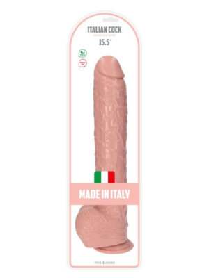 Μεγάλο Ομοίωμα Πέους Italian Cock Golia με Όρχεις 42 cm (Flesh) - Toyz4lovers