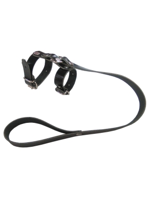 BDSM Cock and ball Ring with leash-2002647