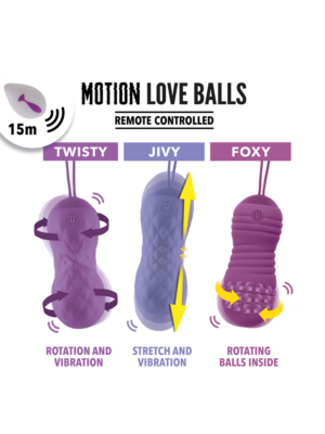 Δονούμενο Κολπικό Αυγό Motion Love Balls Foxy με Τηλεχειρισμό - Feelztoys