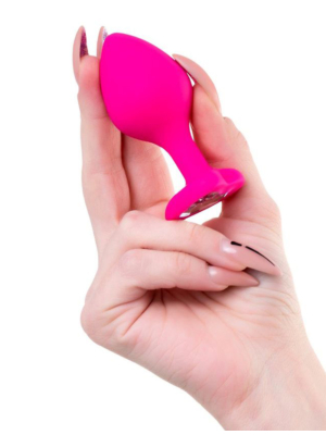 Κλασική Πρωκτική Σφήνα ToyFa Diamond Heart Butt Plug - Ροζ