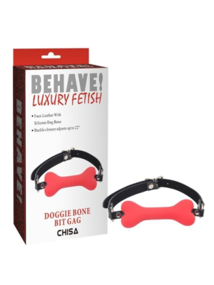 Φίμωτρο BDSM Behave! Doggie Bone Bit Mouth Gag (Κόκκινο) - Chisa - Φετίχ Sex Toy