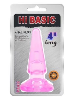 Πρωκτική Σφήνα Hi Basic Sassy Butt Plug (Ροζ) - Chisa