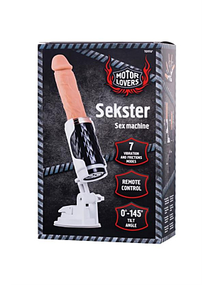 Sex machine Sekster, MotorLovers, ABS, black, 29 cm