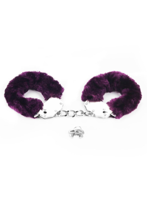 Fetish Pleasure Fluffy Hand Cuffs Purple