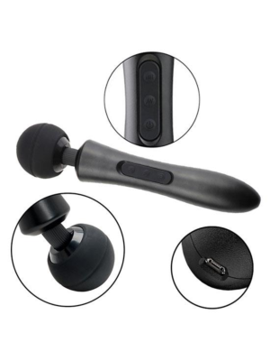 Stymulator-Massager Ultra Powerful -Big USB Black 20 Function