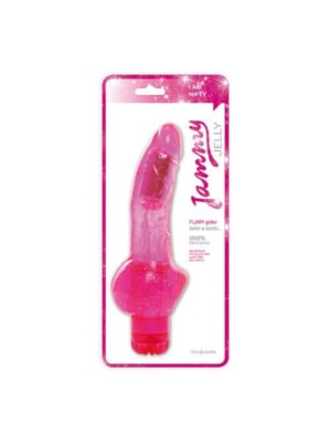 Vibrator jammy jelly flary glitter pink