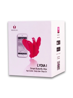 Ασύρματος δονητής Πεταλούδα με διασυνδεση μεσω κινητού - Lydia, Realov ρόζ
