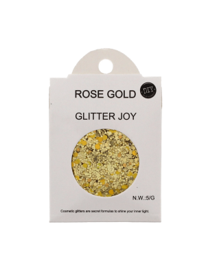 Rose Gold - Assorted Design Glitter for Skin, Hair & Nails