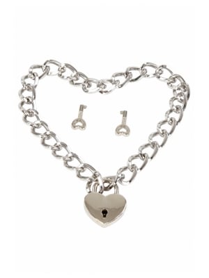 Necklace 38cm with heart Padlock