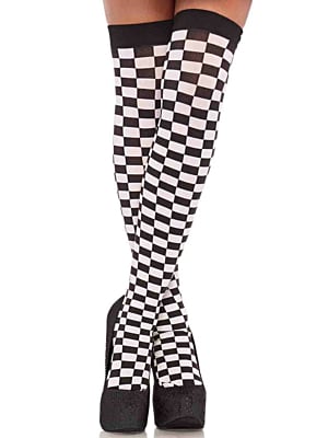 Checkerboard Thigh Highs