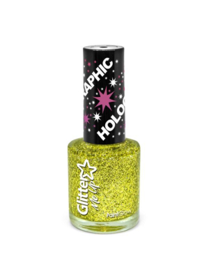 Holographic Glitter Nail Polish - Gold