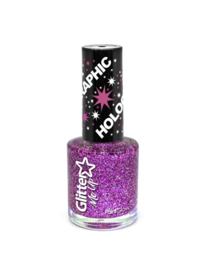 Holographic Glitter Nail Polish - Magenta