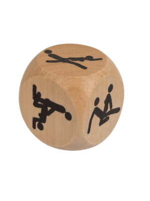 Wooden cube, Kama Sutra, approx. 3 x 3 cm,
