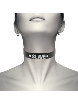 Coquette Hand Crafted Choker Slave Black

