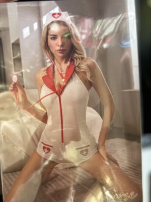 Costumatie Sexy Hottie Nurse 3 Piese White-Red S/M