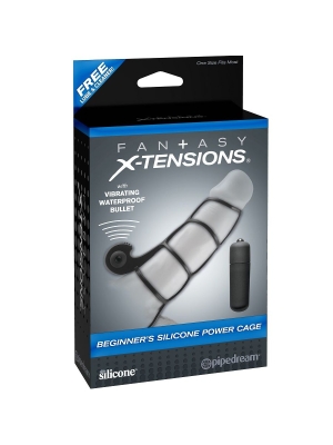 Pipedream Fantasy X-tensions Beginner's Silicone Power Cage 12cm Black