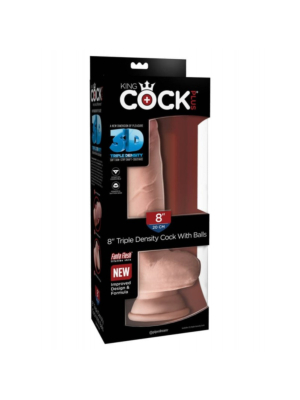 King Cock Plus 8" Triple Density Fat Cock with Balls
