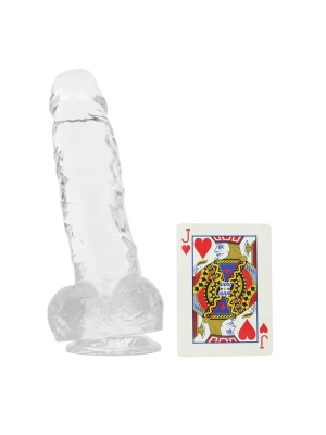 King Cock 7" Clear Cock with suction cup and Balls