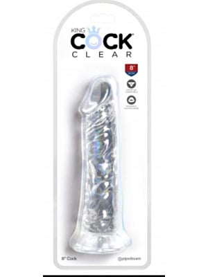 King Cock transparent dildo 8'' Clear