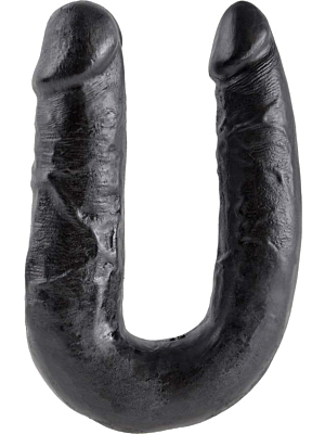 Διπλό Ομοίωμα Πέους King Cock U-Shaped Medium Double Trouble Cock 17 cm (Black) - Pipedream