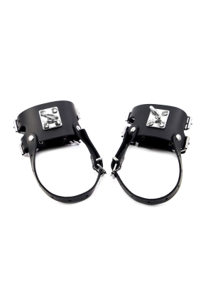 Kiotos Leather Ankle Restraints with Heavy O-Ring