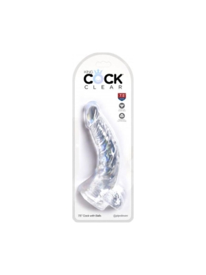 King Cock Clear 7.5" Cock with Balls