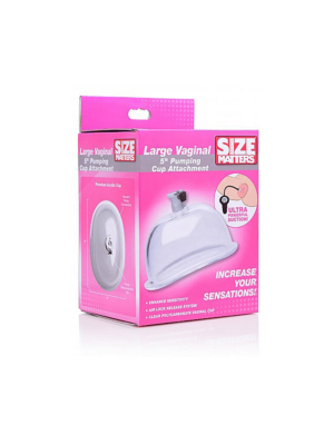 Large Vaginal 5 Inch Pumping Cup Attachment - Transparent