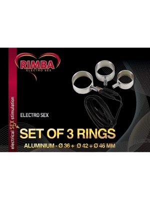 Δαχτυλίδια πέους Ηλεκτροδιέγερσης 3 μεγέθη - Electro Set Aluminum Cock Rings