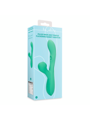 Pulse Wave and Tongue Flickering Rabbit Vibrator - Blue Grass TESTER