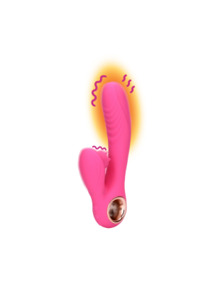 Tongue Flickering and Heating Rabbit Vibrator - Exuberant Pink