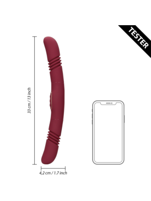 Double-Sided Thrusting Vibrator - Merlot Grape - Tester