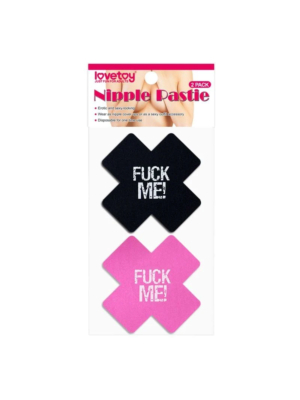 F*CK ME Cross Pattern Nipple Pasties Twin Pack

