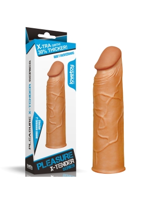 Φλεβώδης Ρεαλιστική Προέκταση Πέους Pleasure X-Tender Penis Sleeve 19.5 cm - Lovetoy